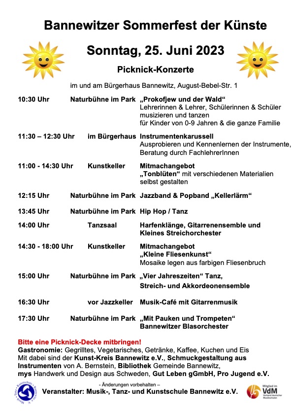 Programm Sommerfest