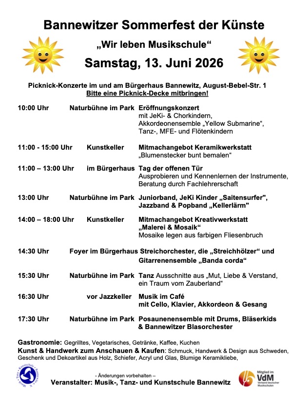 Programm Sommerfest 2026